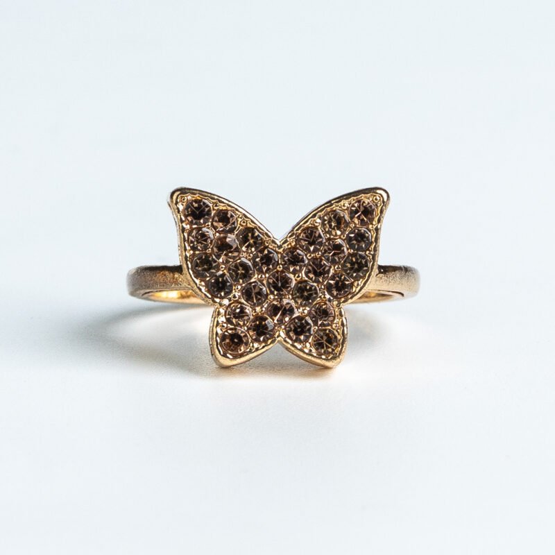 Butterfly Sparkle Golden Ring