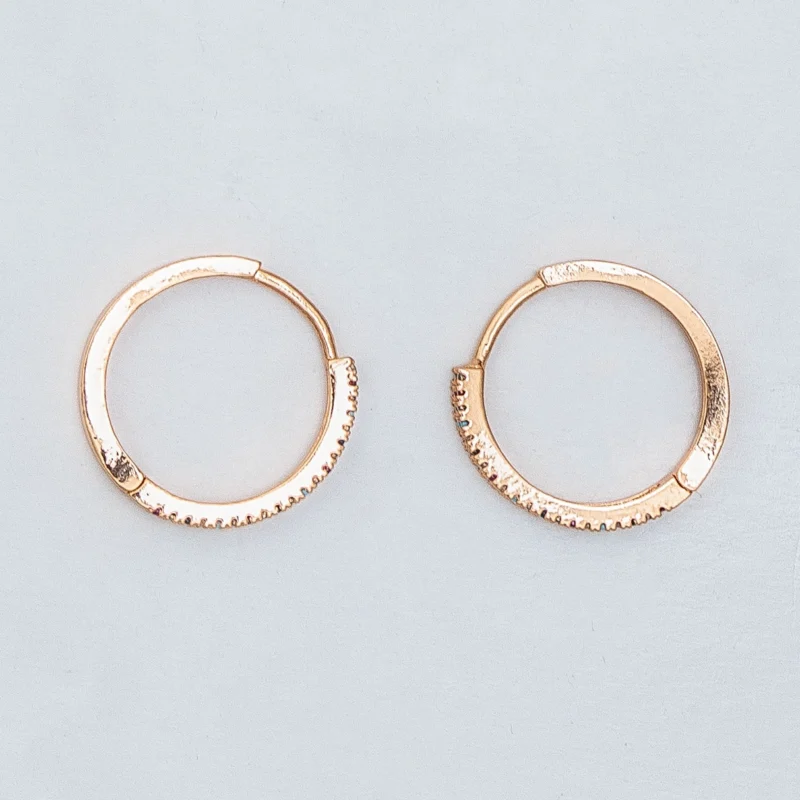 Delicate Crystal Gold Hoops