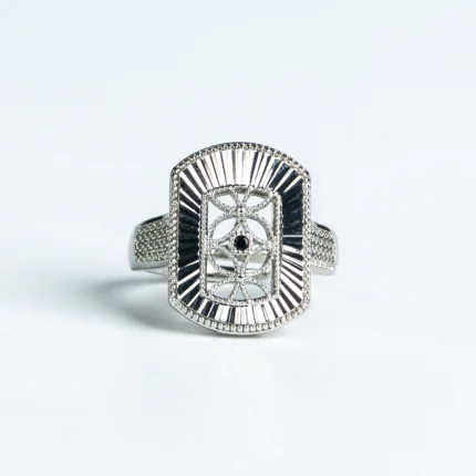 Midnight Blossom Statement Ring