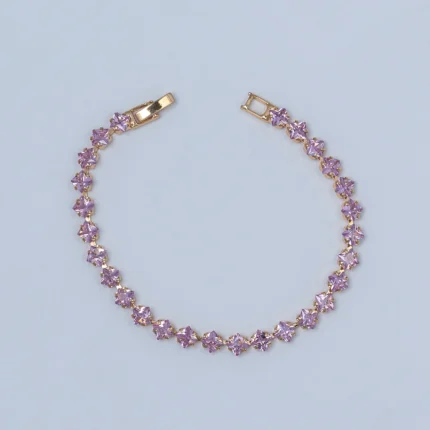 Rose Petal Crystal Bracelet for Women