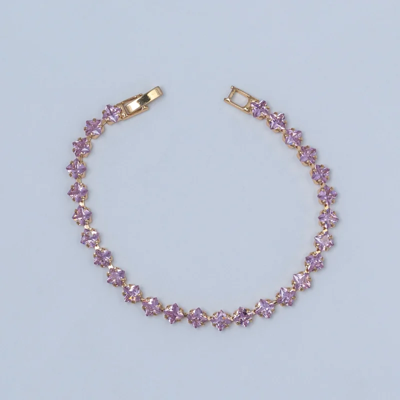 Rose Petal Crystal Bracelet for Women